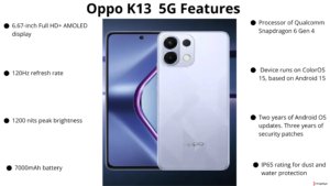 Oppo K13 5G Features