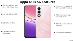 Oppo K13x 5G Features